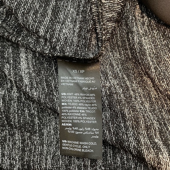 White House Black Market Asymmetrical Heather Long Sleeve Blouse Sheer H… - Picture 9 of 10